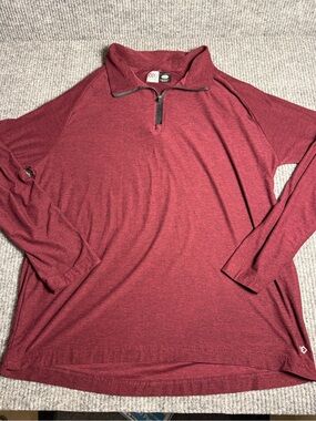 Legend Soft Knit Quarter-Zip Men's Size Large - Burgundy